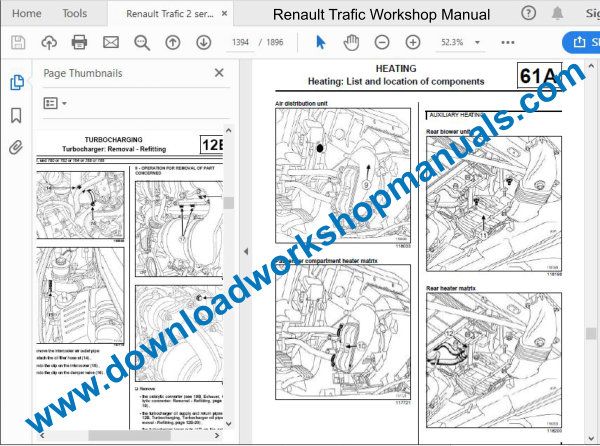 Renault Traffic repair manual
